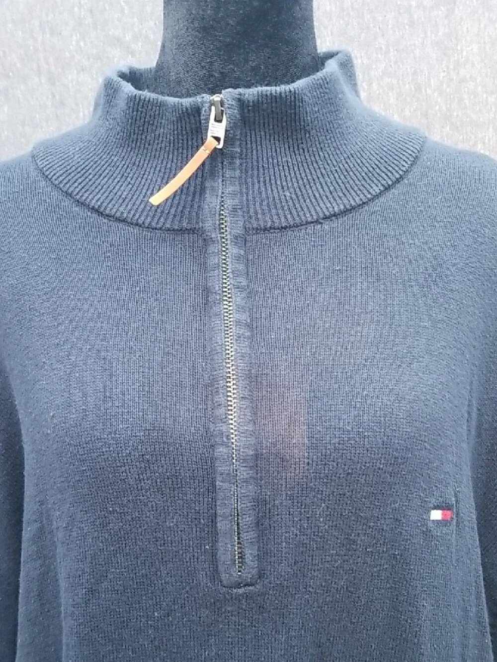 Tommy Hilfiger Dark Blue Quarter-Zip Sweater 87